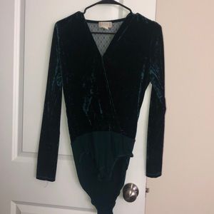 Velvet Green bodysuit